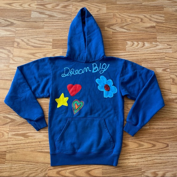 NEW KIDS WORLDWIDE DREAM BIG BLUE HOODIE SZ XS - Picture 2 of 6